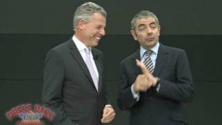 RollsRoyce with Rowan Atkinson at Frankfurt Motor Show [upl. by Ahsietal240]