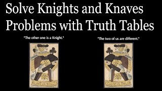 Knights Knaves and Propositional Logic Discrete Math Class [upl. by Harday234]