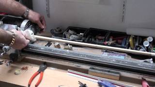 Cleaning a pool cue using a cue lathe [upl. by Attevaj850]