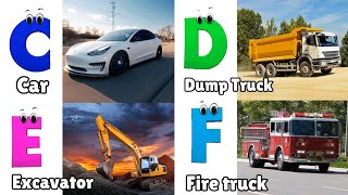 Vehicle ABC Song  Vehicles Alphabet Song for kids  Phonics for Kids  Alphabet Letters [upl. by Anib]