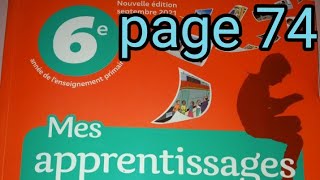 Communication et actes de languagepage 74mes apprentissage en français 6 AEP [upl. by Yenolem]