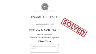 Prova Invalsi Matematica Terza Media 2008 2009 SPIEGATA e RISOLTA [upl. by Ymmat]