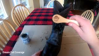 Waterproofing Work Boots with Huberds Shoe Grease [upl. by Cutlor]