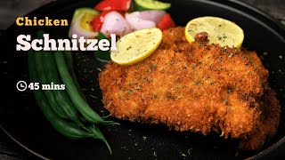 Chicken Schnitzel  Chicken Schnitzel Recipe  Wiener Schnitzel  Cookd [upl. by Norrehc576]