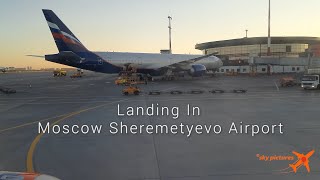 Landing In Moscow Sheremetyevo Airport [upl. by Pickard]