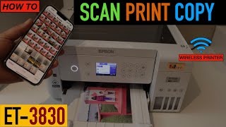 Epson EcoTank ET3830 Scan Print Copy Review [upl. by Anilok675]