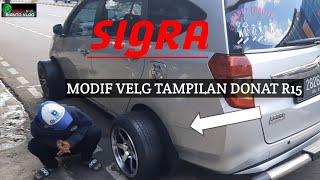 MODIFIKASI SIGRA DENGAN VELG TAMPILAN DONAT R15 [upl. by Drahcir]