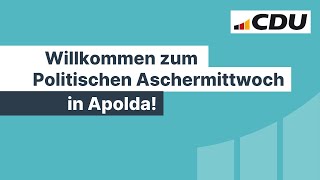 Politischer Aschermittwoch aus Apolda mit Friedrich Merz und Mario Voigt [upl. by Enyawed]