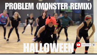 Problem The Monster Remix  Becky G feat william  Zumba Fitness Choreography  Halloween [upl. by Nowell557]