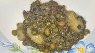 KEEMA ALOO MATAR food cooking recipe keema momstastyrecipesk50 [upl. by Barbi]