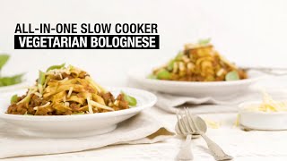 Slow Cooker Vegetarian Bolognese Recipe [upl. by Losyram]