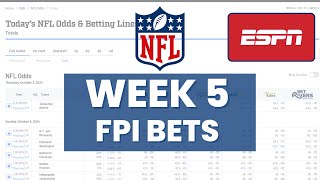 NFL Week 5 2024  ESPN FPI EV Bets  Spread and Total Bets [upl. by Smitty]