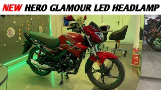 2024 Hero Glamour 125 Led Headlamp  New Price  Mileage Features  Updates [upl. by Holcomb904]