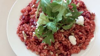 BEETROOT WALNUT amp GOATS CHEESE RISOTTO  VIDEO RECIPE [upl. by Ayin]