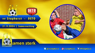 vv Staphorst  DETO  2192024  Samenvatting [upl. by Anyr511]