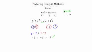 Factoring Using All Methods [upl. by Babb]