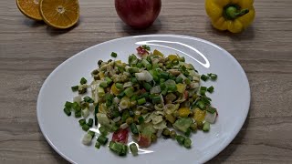 💥Salad with leek canned mushrooms and cucumbers💥Sałatka z pory pieczarek ogórków i własnego majo [upl. by Ellerrehc]