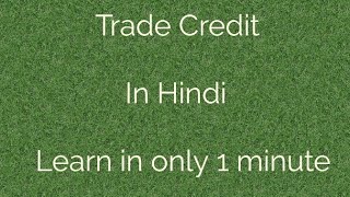 Trade Credit meaning in Hindi  Only Audio [upl. by Aisercal991]