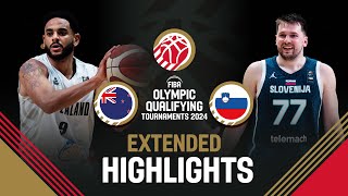 New Zealand 🇳🇿 vs Slovenia 🇸🇮  Extended Highlights  FIBA OQT 2024 Greece [upl. by Huei]