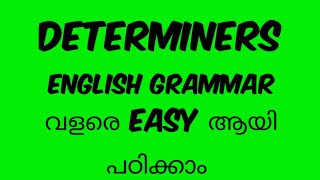 Determiners  English Grammar  മലയാളത്തില്‍ Aksharappura [upl. by Trub]