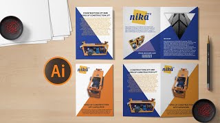 Design a Creative Bi Fold Brochure with Illustrator [upl. by Asek]