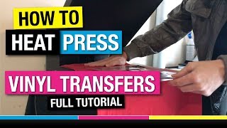 How to Heat Press Heat Transfer Vinyl HTV [upl. by Nylesoj]