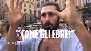 I “No green pass” a Firenze “Con il 5G controlleranno i vaccinati come delle macchinette” [upl. by Aihsena]