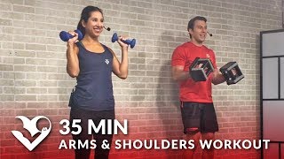 35 Minute Arms and Shoulder Workout at Home for Women amp Men  Dumbbell Shoulder and Arm [upl. by Nivrad]