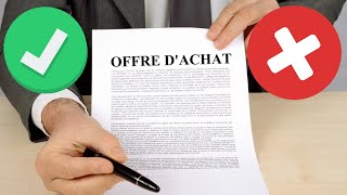 Comment faire une bonne OFFRE dACHAT   je vous montre [upl. by Naxela]