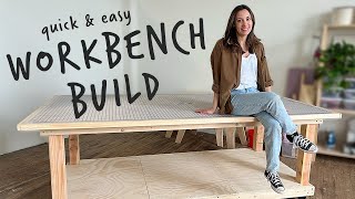 Quick and Easy Workbench Build  XL Studio Table [upl. by Kroy903]