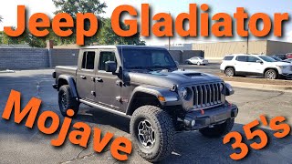 Jeep Gladiator Mojave Leveled On 35s Walk Around and Test Drive [upl. by Robinia]