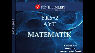 MATEMATİK YKS2 AYT 64102 [upl. by Hadihsar731]