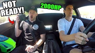 SCARING The Stradman In My 2000HP Twin Turbo Lamborghini Gallardo [upl. by Eleirbag]