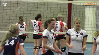 Volleybal Dames 1e kl C Olhaco D2  VonkCoevorden D1 24032018 [upl. by Aitnuahs]