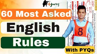 60 Most Asked English Grammar Rules for CDSNDA and AFCAT [upl. by Rhee]