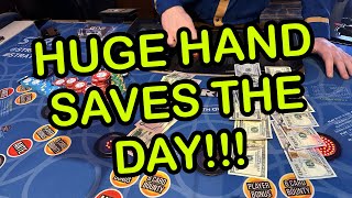 3 CARD POKER in LAS VEGAS HUGE HAND SAVES THE DAY [upl. by Ainattirb]