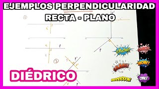 DIÉDRICO  ejercicios de perpendicularidad entre recta y plano [upl. by Arykahs797]