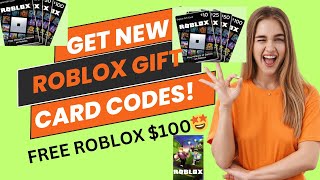 Get New roblox Gift Card Giveaway FREE roblox 100  🤑 [upl. by Aisinut879]