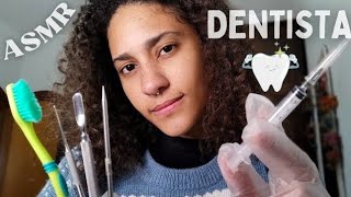 ASMR CASEIRO  LIMPEZA DE DENTE  DENTISTA roleplay  toque na tela [upl. by Ronoel923]