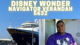 5632 Navigator Verandah  Disney Wonder Cabin Tour 2022 [upl. by Elehcin2]