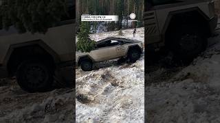 Tesla Cybertruck Prototype Freed from Snowy Imprisonment [upl. by Kristos]