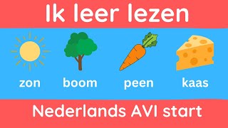 Ik leer lezen Eerste Nederlandse woorden voor kinderen  groep 3  Dutch Vocabulary [upl. by Laud]