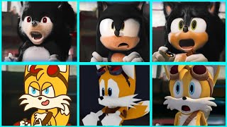 Sonic The Hedgehog Movie DARK SONIC vs TAILS SONIC BOOM Uh Meow Compilation 3 [upl. by Yralam363]