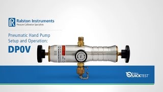 Pneumatic Hand Pump DP0V Setup and Operation  Ralston Instruments [upl. by Inahpit]