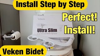 Veken Bidet Toilet Attachment How to Install Step by Step Perfect [upl. by Kerry]