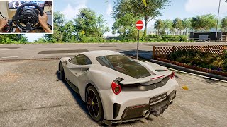 Ferrari 488 Pista  Test Drive Unlimited Solar Crown  Thrustmaster T300RS Gameplay [upl. by Dunlavy413]