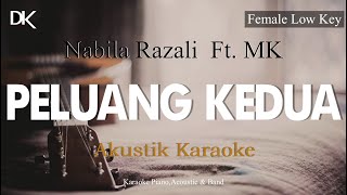 Peluang Kedua  Nabila Razali FtMK Female Low Key Karaoke Akustik [upl. by Ardehs]