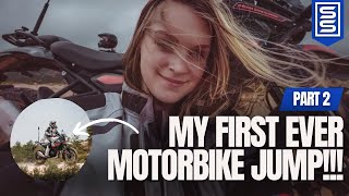 My first motorcycle jump Himalayan 450 Part 2 [upl. by Llehsad]