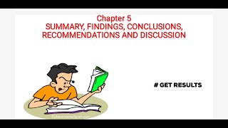 Chapter 5 SUMMARY FINDINGS CONCLUSIONS RECOMMENDATIONS AND DISCUSSION of Thesis UrduHindi [upl. by Akahc]