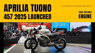 Aprilia Tuono 457 Revealed at EICMA 2024  All You Need To Know  KTM 390 Competitor [upl. by Desta]